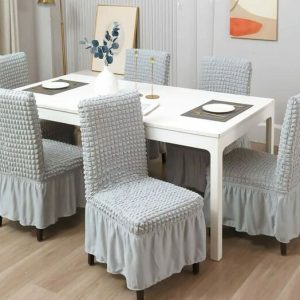 6Pcs Silver Color Chair cover