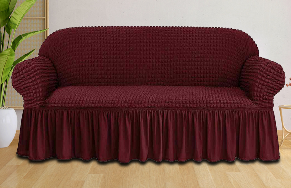 Turkey Sofa Cover Red Merun Color