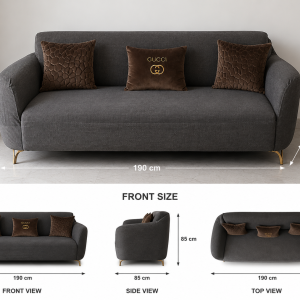 Honeycomb Sofa Cover Ash Grey