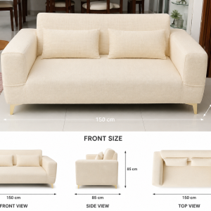 Honeycomb Sofa Cover Cream Color